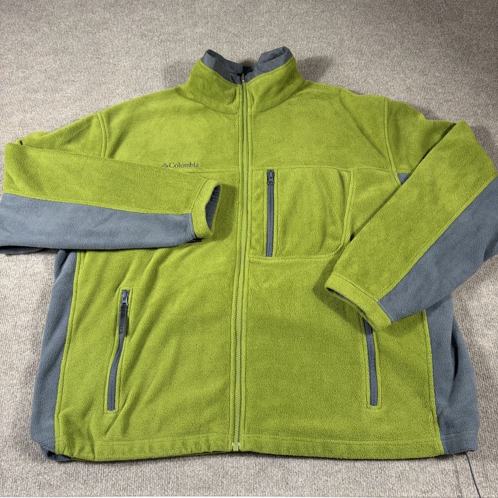 Columbia Sportswear Interchange Fleece Jacket Mens 2XL Green Winter Outerwear